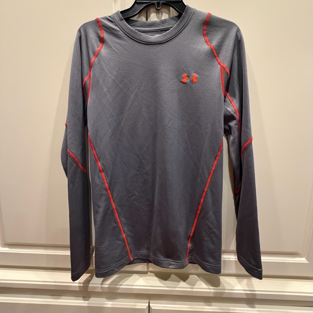 Under Armour Charcoal and Red Long Sleeve Men's - Coldgear
